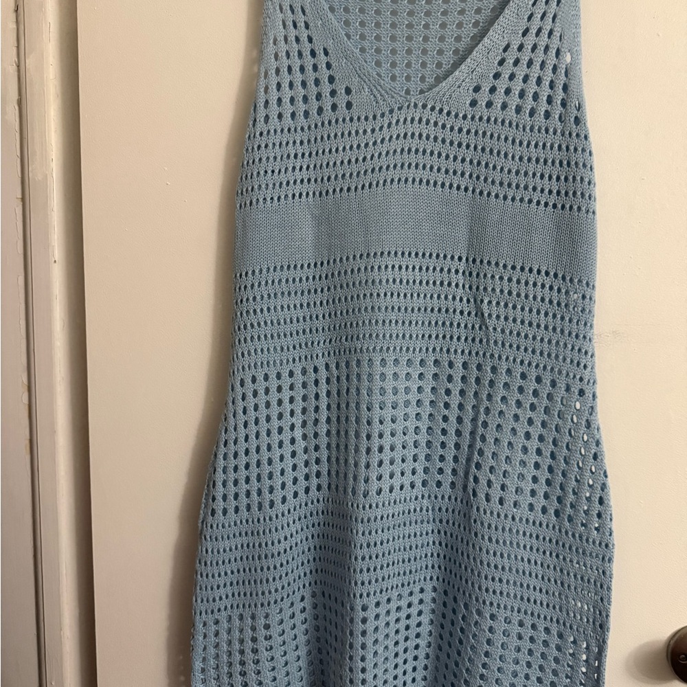 Cupshe Blue Crochet Swim Coverup - Picture 7 of 8